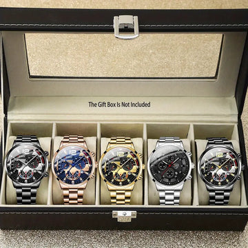 5-Piece Men’s Watch Set — Casual & Business Style | Quartz Watches for Travel, Parties, and Meetings